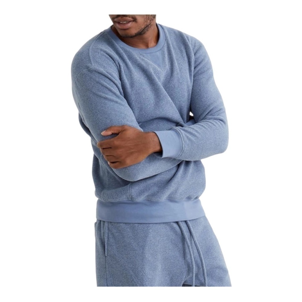 𝅺GOODLIFE  RECYCLED POLARTEC CREW SWEATSHIRT IN BLUE